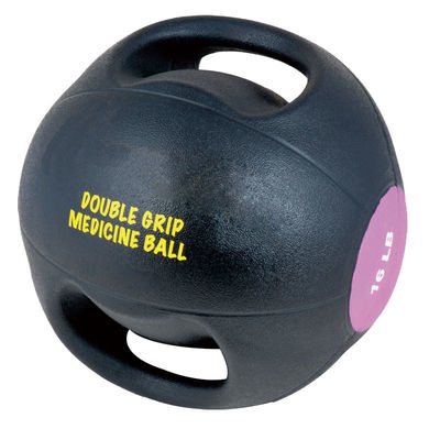 Turnhalle, die medizinischer Ball-Weichgummi-schweren Medizin-Wand-Ball mit Griff ausbildet